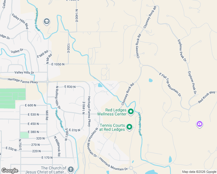 map of restaurants, bars, coffee shops, grocery stores, and more near 1746 East Thompson Peak Circle in Heber City