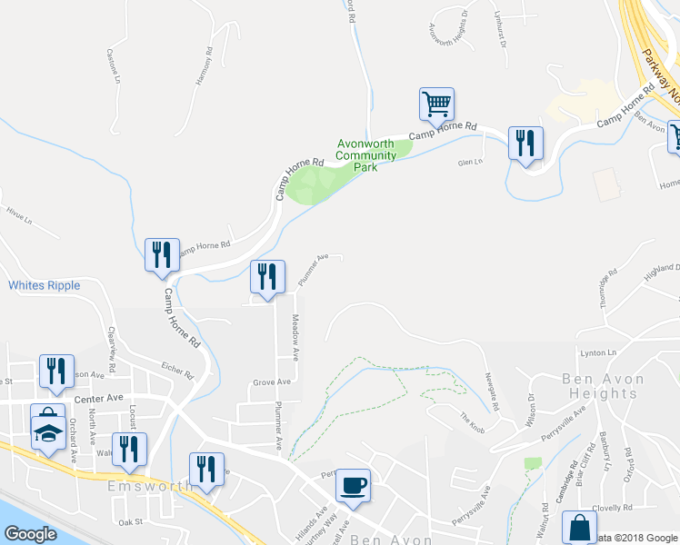 map of restaurants, bars, coffee shops, grocery stores, and more near 360 Plumer Avenue in Pittsburgh