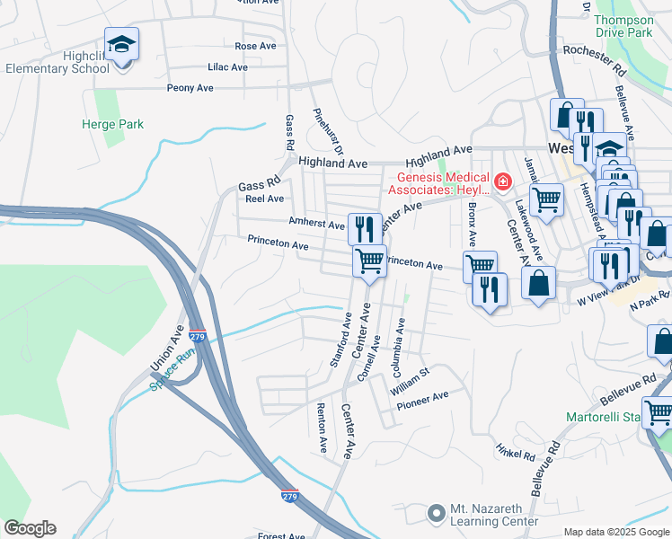 map of restaurants, bars, coffee shops, grocery stores, and more near 20 Dartmouth Ave in Pittsburgh