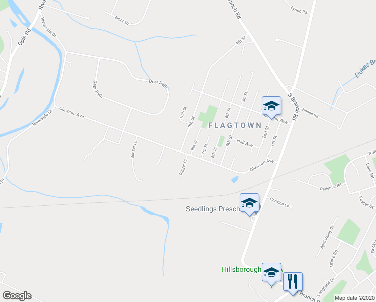 map of restaurants, bars, coffee shops, grocery stores, and more near 788 Clawson Avenue in Hillsborough Township