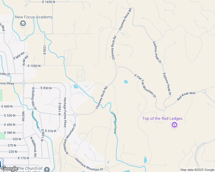 map of restaurants, bars, coffee shops, grocery stores, and more near Chimney Rock Road in Heber City