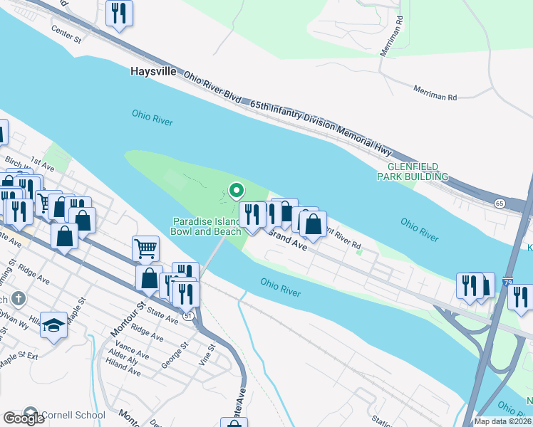 map of restaurants, bars, coffee shops, grocery stores, and more near 238 Von Stein Lane in Pittsburgh