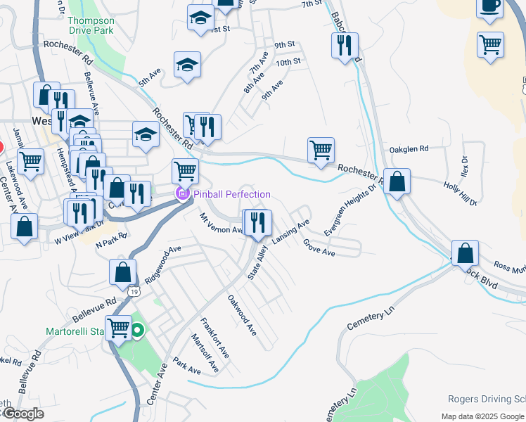 map of restaurants, bars, coffee shops, grocery stores, and more near 235 Clairmont Avenue in Pittsburgh