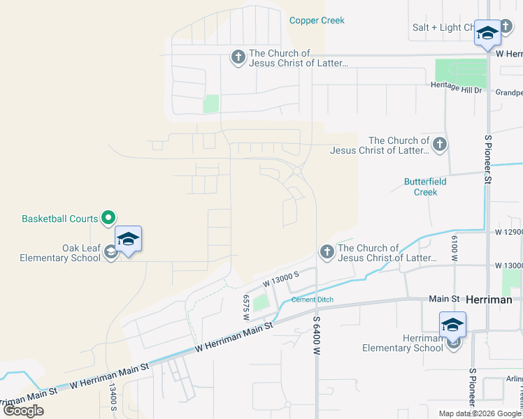 map of restaurants, bars, coffee shops, grocery stores, and more near 12819 South Gobblers Knob Lane in Herriman