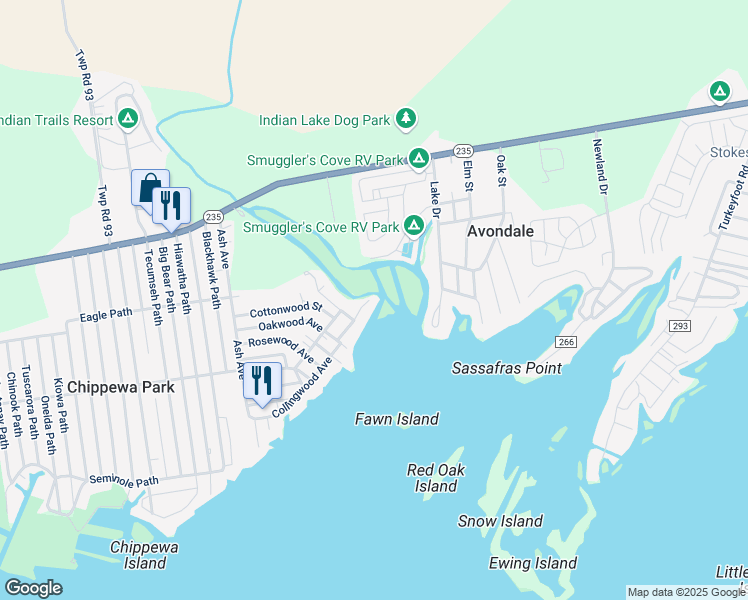 map of restaurants, bars, coffee shops, grocery stores, and more near 14372 Collingwood Avenue in Lakeview