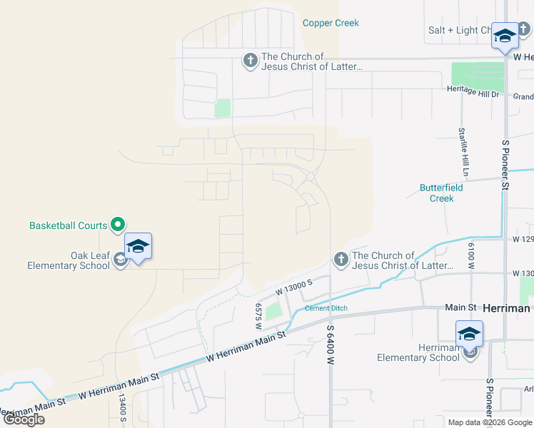 map of restaurants, bars, coffee shops, grocery stores, and more near 12818 South Gobblers Knob Lane in Herriman