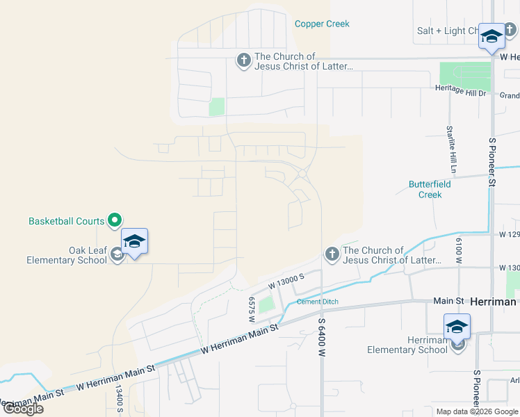 map of restaurants, bars, coffee shops, grocery stores, and more near 12814 South Gobblers Knob Lane in Herriman