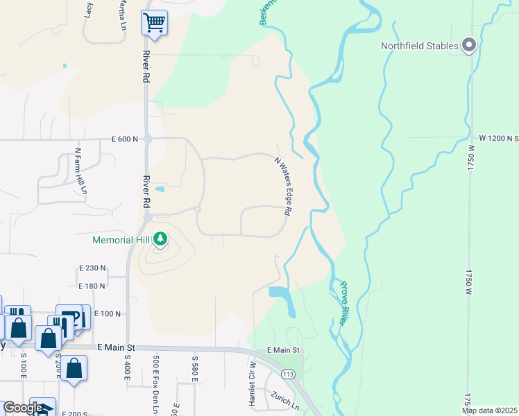 map of restaurants, bars, coffee shops, grocery stores, and more near 802 East Stone Barn Lane in Midway