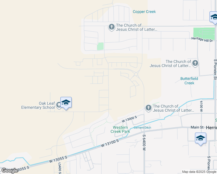 map of restaurants, bars, coffee shops, grocery stores, and more near 12802 Twisted Oak Drive in Herriman