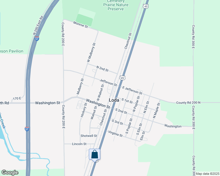 map of restaurants, bars, coffee shops, grocery stores, and more near 212 Chestnut Street in Loda