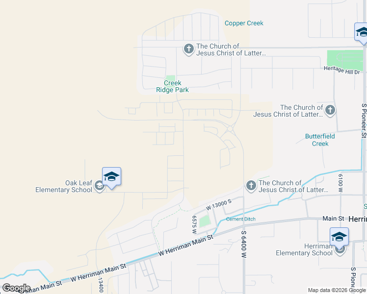 map of restaurants, bars, coffee shops, grocery stores, and more near 12717 Twisted Oak Drive in Herriman