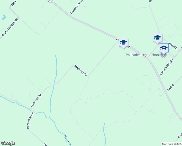 map of restaurants, bars, coffee shops, grocery stores, and more near 202 Meginnes Rd in Kintnersville