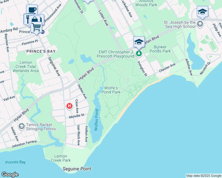 map of restaurants, bars, coffee shops, grocery stores, and more near 420 Cornelia Avenue in Staten Island