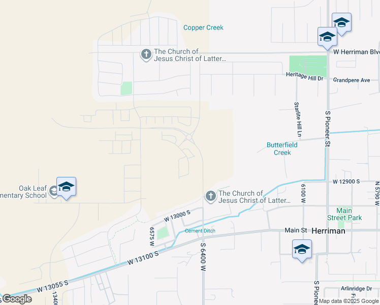 map of restaurants, bars, coffee shops, grocery stores, and more near 12779 Pinnacle Peak Lane in Herriman