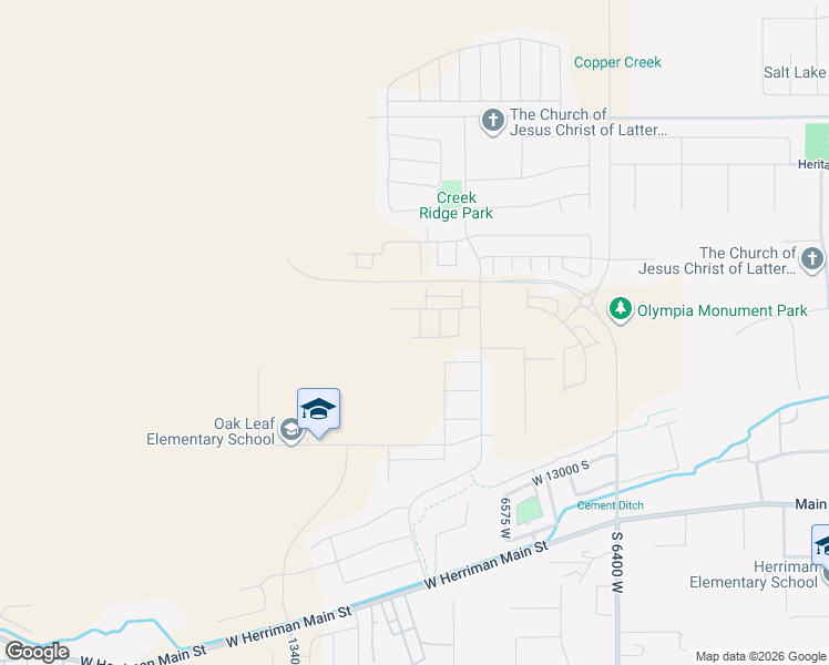map of restaurants, bars, coffee shops, grocery stores, and more near Indigo Drive in Herriman