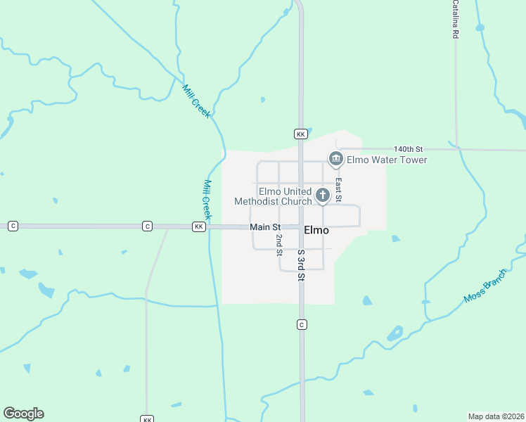 map of restaurants, bars, coffee shops, grocery stores, and more near Plum Street in Elmo