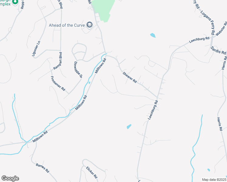 map of restaurants, bars, coffee shops, grocery stores, and more near 134 Cherrywood Drive in New Kensington