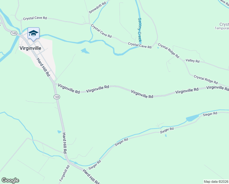 map of restaurants, bars, coffee shops, grocery stores, and more near 52 Virginville Road in Kutztown