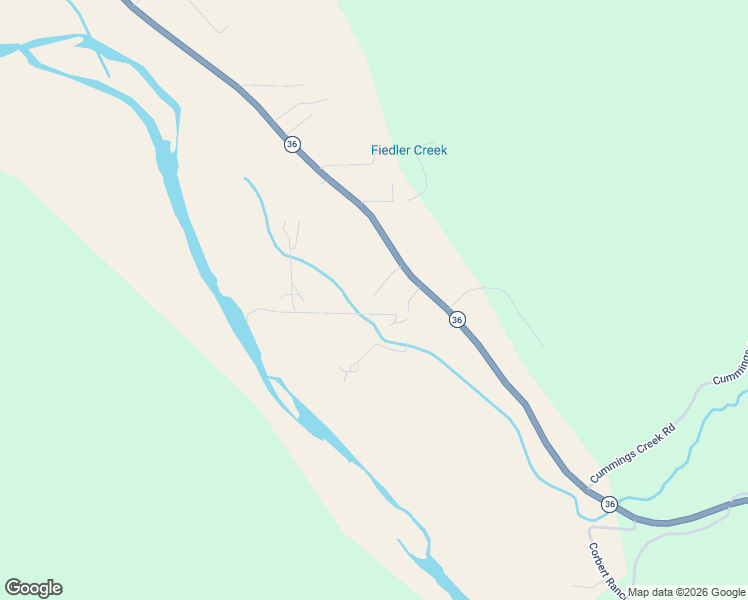 map of restaurants, bars, coffee shops, grocery stores, and more near 7848 California 36 in Carlotta
