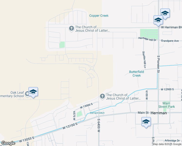 map of restaurants, bars, coffee shops, grocery stores, and more near 6454 Pinnacle Peak Lane in Herriman