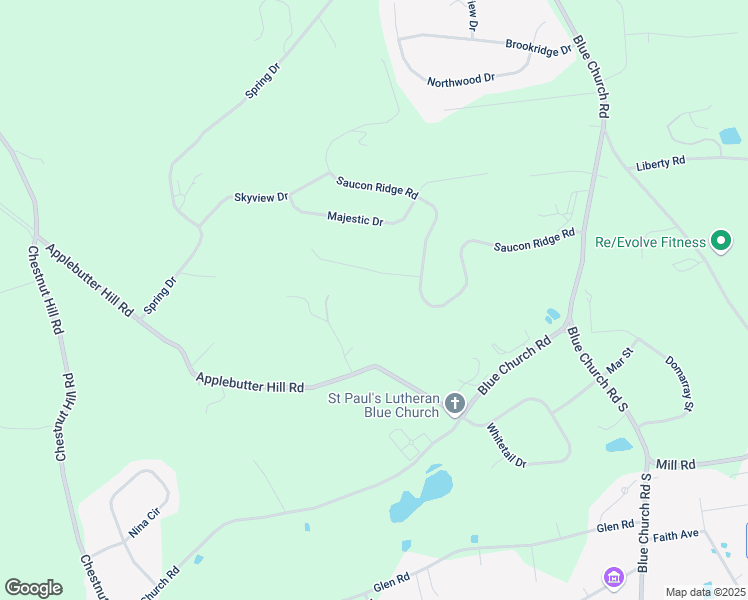 map of restaurants, bars, coffee shops, grocery stores, and more near 5871 Applebutter Hill Road in Coopersburg