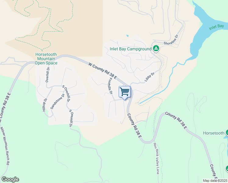 map of restaurants, bars, coffee shops, grocery stores, and more near 4812 Foothills Drive in Fort Collins