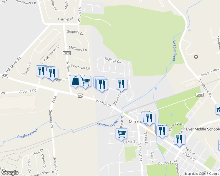 map of restaurants, bars, coffee shops, grocery stores, and more near 139 Village Walk Drive in Macungie