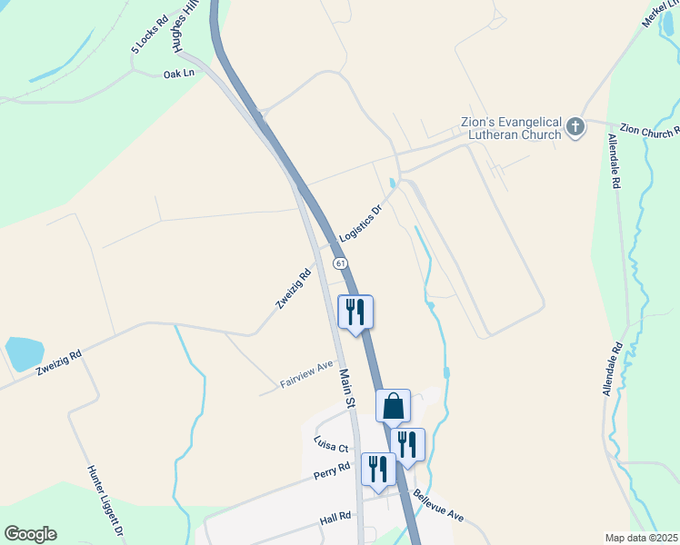 map of restaurants, bars, coffee shops, grocery stores, and more near 1524 Pottsville Pike in Shoemakersville
