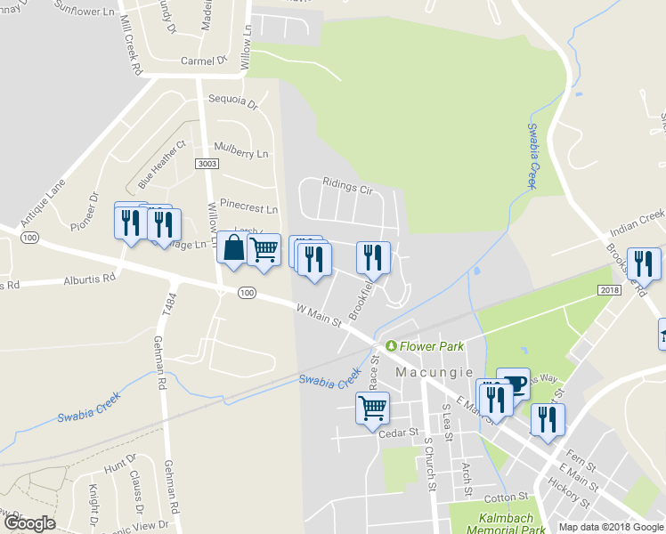 map of restaurants, bars, coffee shops, grocery stores, and more near 181 Village Walk Drive in Macungie