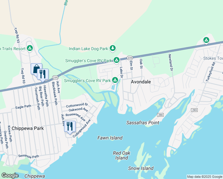 map of restaurants, bars, coffee shops, grocery stores, and more near 14372 Collingwood Avenue in Lakeview