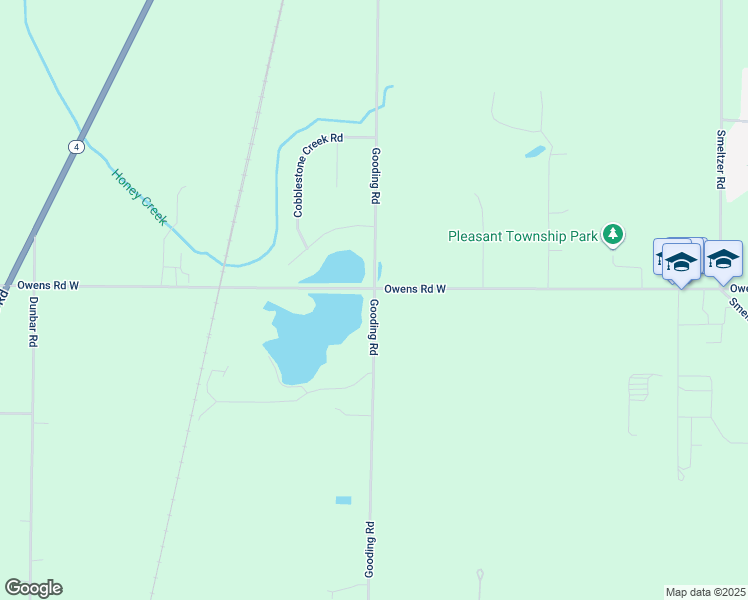 map of restaurants, bars, coffee shops, grocery stores, and more near County Highway 126 in Marion