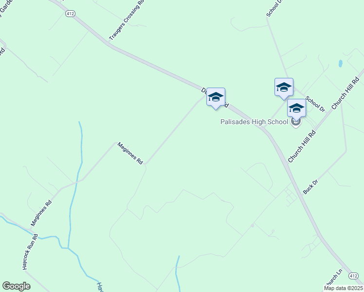 map of restaurants, bars, coffee shops, grocery stores, and more near 202 Meginnes Road in Kintnersville