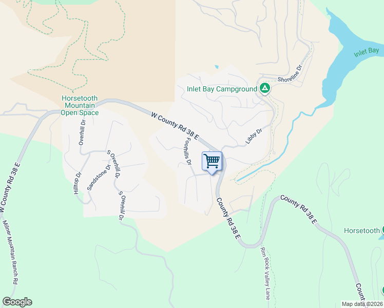 map of restaurants, bars, coffee shops, grocery stores, and more near 4812 Foothills Drive in Fort Collins