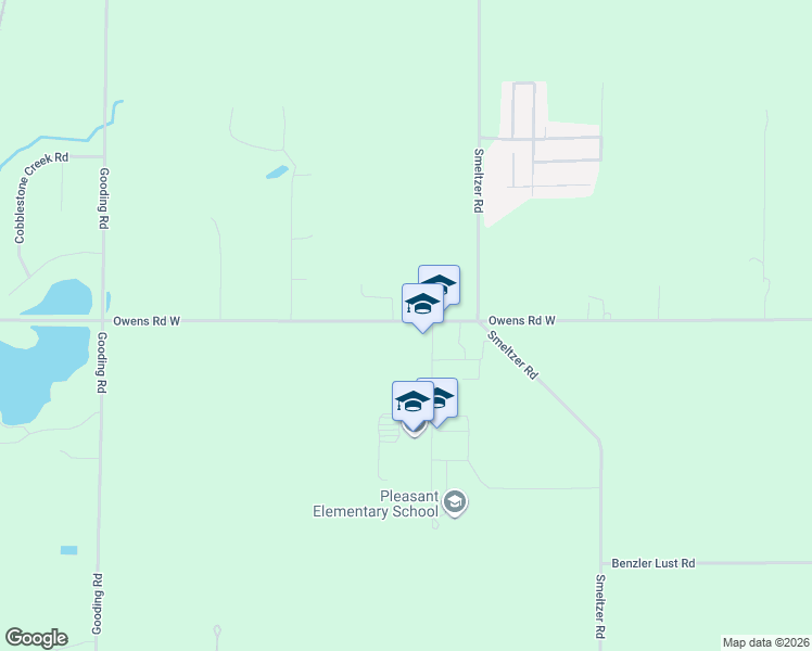 map of restaurants, bars, coffee shops, grocery stores, and more near 1135 Owens Road West in Marion
