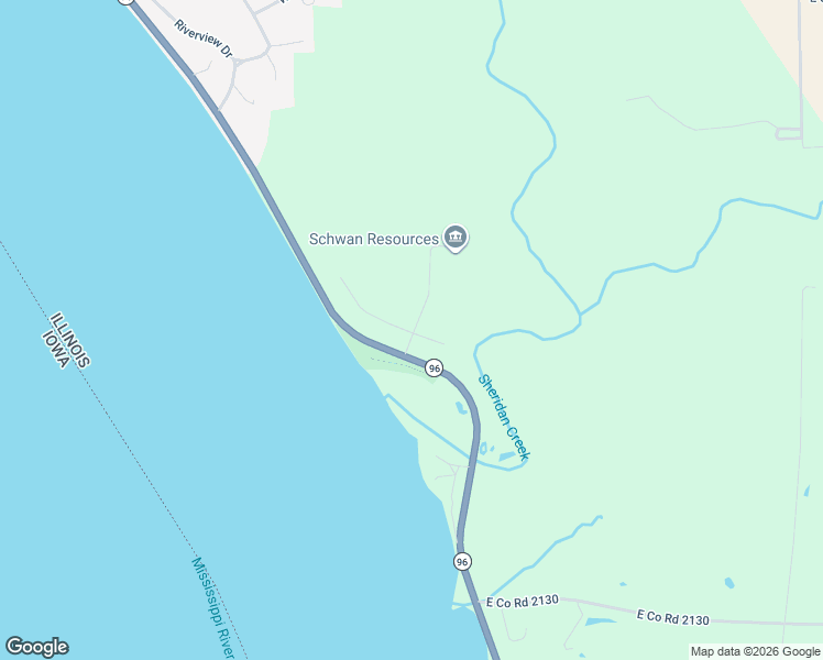 map of restaurants, bars, coffee shops, grocery stores, and more near 2187 N County Road 0 in Nauvoo