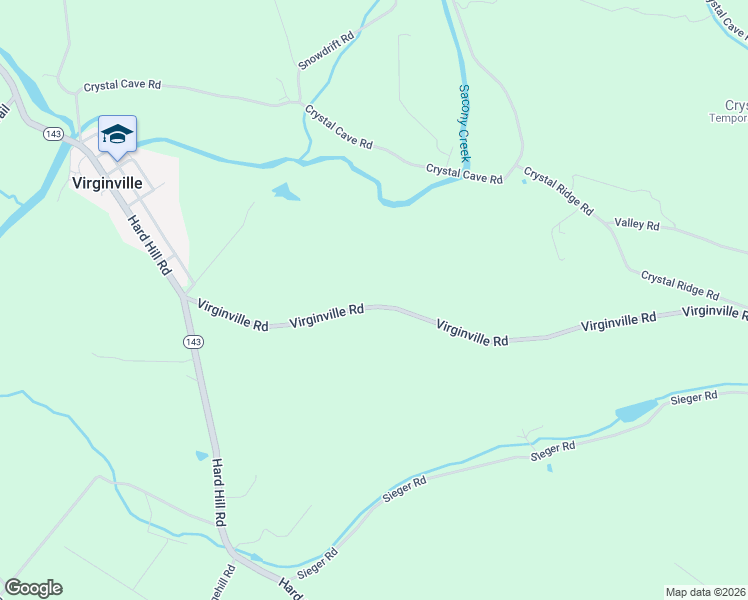 map of restaurants, bars, coffee shops, grocery stores, and more near 52 Virginville Road in Kutztown