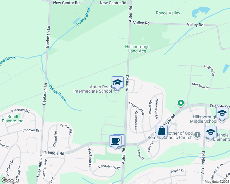 map of restaurants, bars, coffee shops, grocery stores, and more near 281 Auten Road in Somerset County