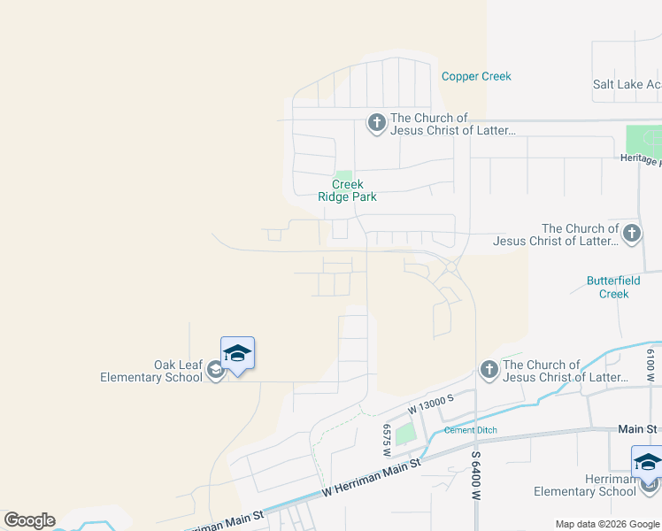 map of restaurants, bars, coffee shops, grocery stores, and more near South Oceanside Drive in Riverton