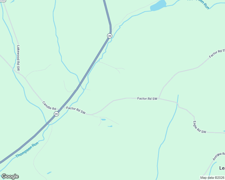 map of restaurants, bars, coffee shops, grocery stores, and more near 6020 Factor Road Southwest in Sherrodsville
