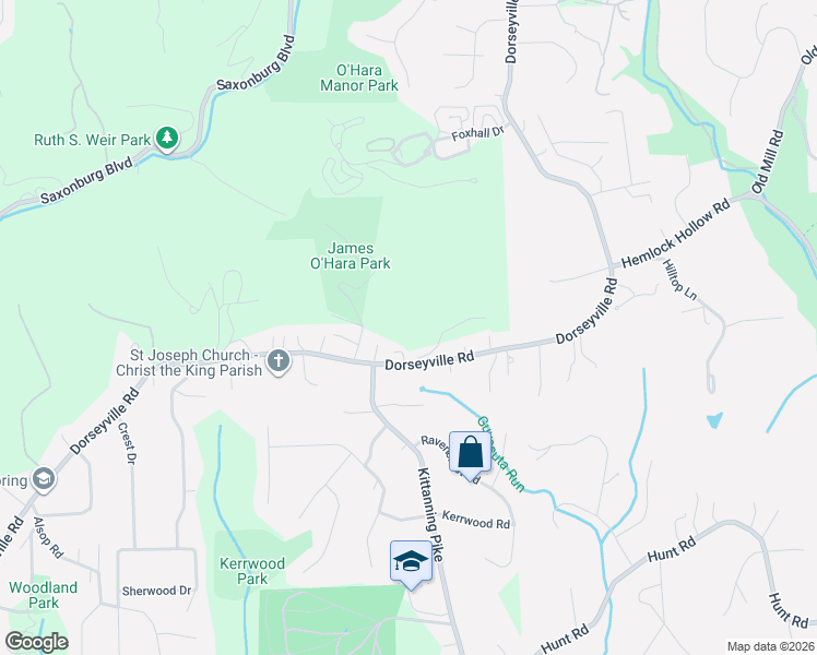 map of restaurants, bars, coffee shops, grocery stores, and more near 403 Dorseyville Road in Pittsburgh