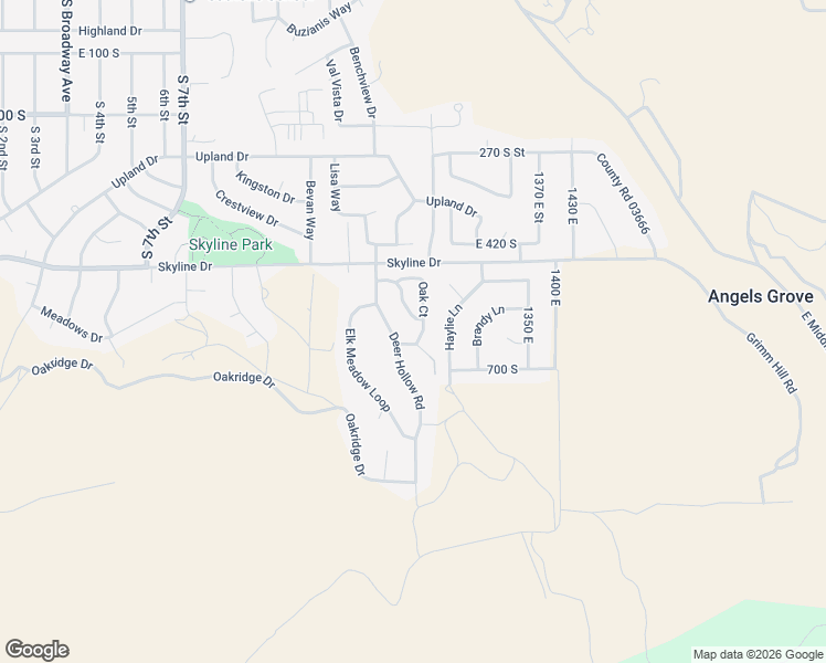 map of restaurants, bars, coffee shops, grocery stores, and more near 614 Oak Court in Tooele