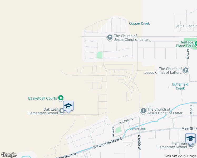 map of restaurants, bars, coffee shops, grocery stores, and more near Twin Rocks Lane in Herriman