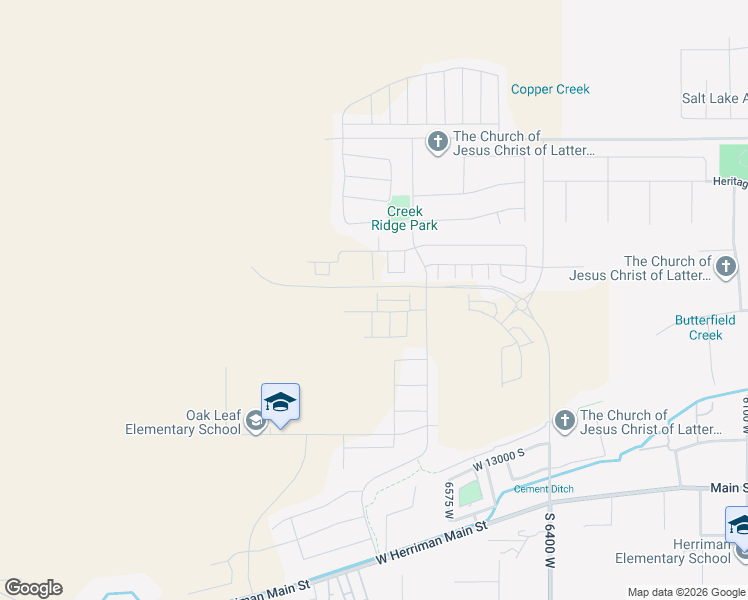 map of restaurants, bars, coffee shops, grocery stores, and more near 6801 West 11800 South in Herriman
