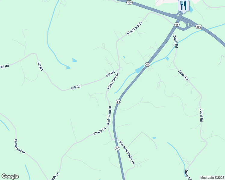 map of restaurants, bars, coffee shops, grocery stores, and more near 833 Kiski Park Drive in Apollo