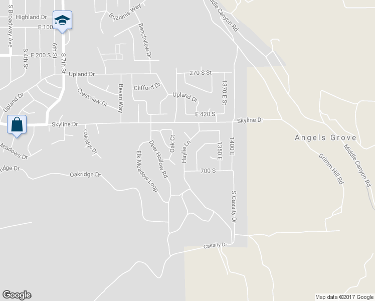 map of restaurants, bars, coffee shops, grocery stores, and more near 607 South Haylie Lane in Tooele