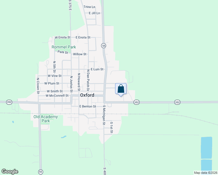 map of restaurants, bars, coffee shops, grocery stores, and more near 600-602 East Wilson Street in Oxford
