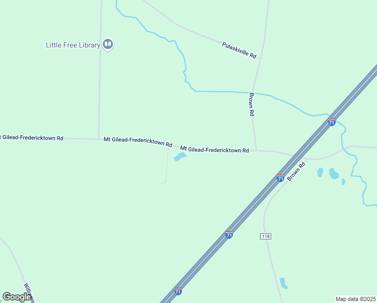 map of restaurants, bars, coffee shops, grocery stores, and more near 6564 Township Road 14 in Mount Gilead