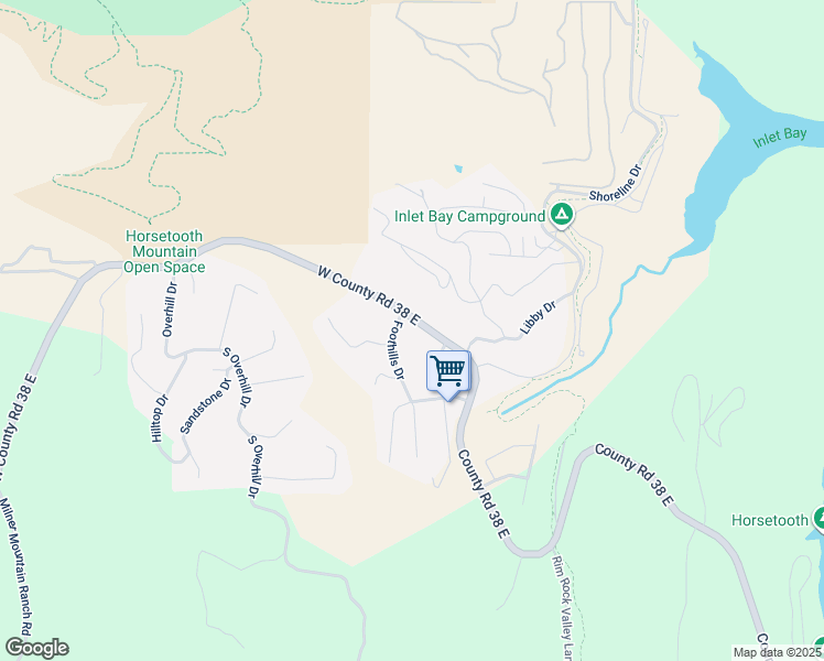 map of restaurants, bars, coffee shops, grocery stores, and more near 4700 Foothills Drive in Fort Collins