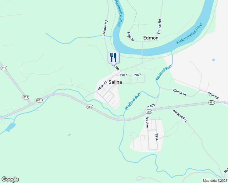 map of restaurants, bars, coffee shops, grocery stores, and more near 238 Stewart Street in Saltsburg