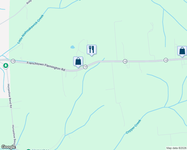 map of restaurants, bars, coffee shops, grocery stores, and more near in Frenchtown
